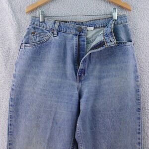 Vintage Levis 921 Tapered Fit Orange‎ Tab Jeans Womens Size 14 Long Blue Denim